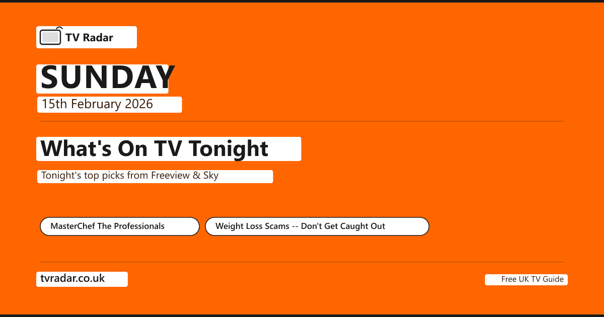 What's On TV Tonight Sunday 15 February 2026