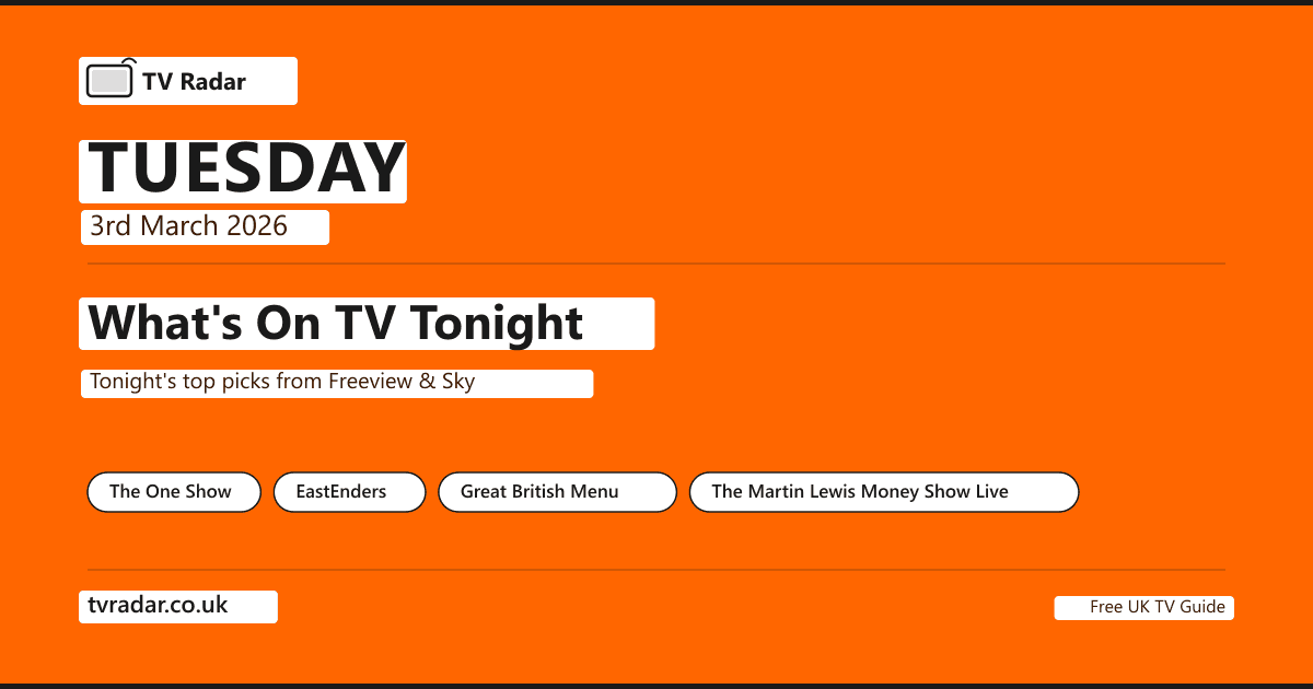 What's On TV Tonight Tuesday 3 March 2026