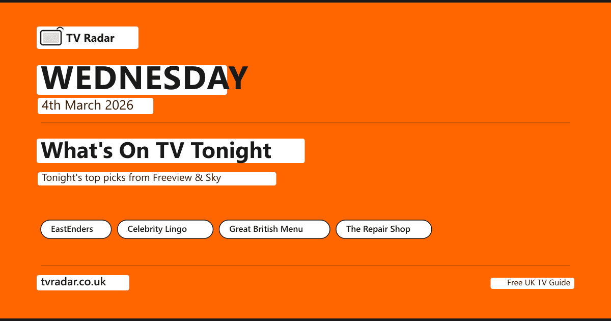 What's On TV Tonight Wednesday 4 March 2026