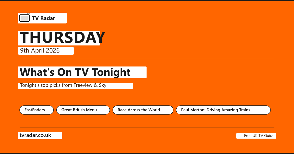 What's On TV Tonight Thursday 9 April 2026